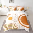 thumbnail image 2 of Castle Fairy Brown Orange Stripes Twin Bedding Sets,Geometric Bedding Comforter Set, 2 of 8