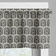 thumbnail image 3 of Ambesonne Boho Valance Pack of 2, Geometrical Circles Pattern, 42"X18", Champagne and Charcoal Grey, 3 of 5