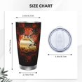 thumbnail image 4 of Taza térmica duradera de acero inoxidable 304 con tema del equipo de fútbol de los Browns con tapa y pajita Taza térmica de acero inoxidable de 20 oz Taza para automóvil Adecuada para bebidas frías y, 4 of 8