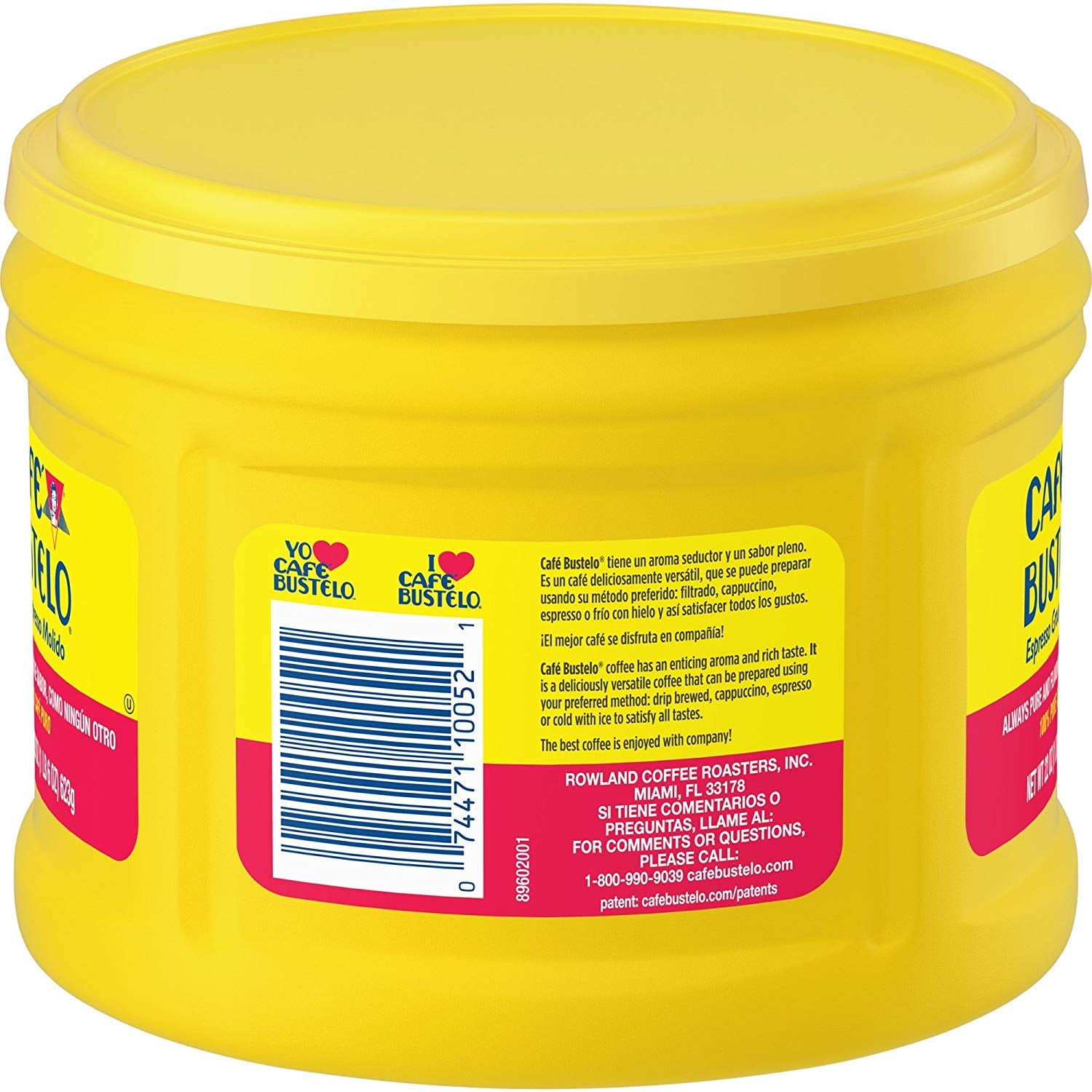 Cafe Bustelo 22oz Plastic Jug Espresso Ground Coffee, Dark Roast