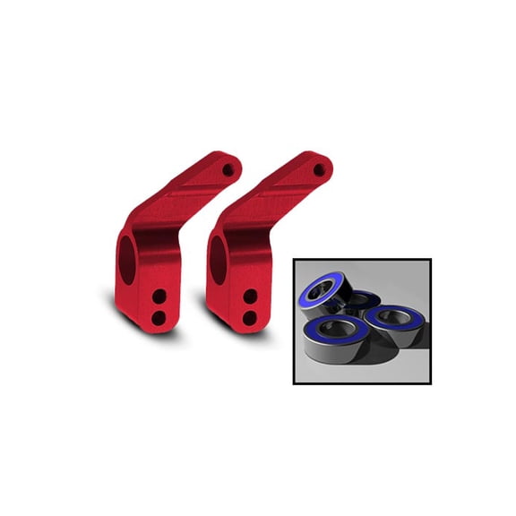 Hobby Rc Traxxas Tra3652X Alum Stub Axle Carriers Red (2) Replacement Parts Car
