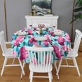 thumbnail image 2 of Pioneer Flower Floral Print Pattern Round Tablecloth 60"x60",Wrinkle Wipeable Table Cloth for Kitchen Dining Room Picnic Patio Party, 2 of 6