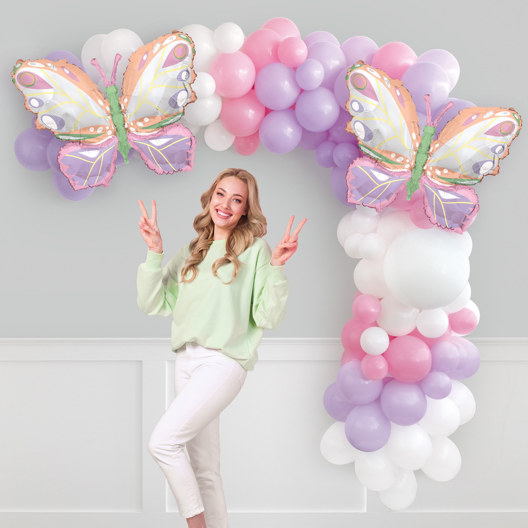 Multicolor Butterfly Balloon Arch Kit, 124 Pieces, by Way To Celebrate