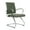 Green, variant on LeisureMod Office Chair Upholstered Leather Computer Chair with Stainless Steel Frame Benmar Series in Black