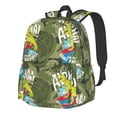 thumbnail image 1 of Disketp Surfing Dinosaur Mochila Escolar de Gran Capacidad y Peso Ligero, Mochila de Viaje Ideal para Escuela, Trabajo y Uso Diario, Cómoda y con Estilo, 1 of 8