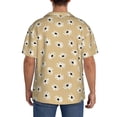 thumbnail image 5 of Xecao offers the Daisies Flowers for Men's Casual Short-sleeved Shirt, a button-up collared shirt with a pocket, perfect for beach vacations and yacht travel in the 4X-Large size., 5 of 7
