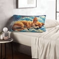 thumbnail image 6 of Daiia Artistic Starry Sky Cloud Dog Bedding Waterproof Pillow Protector Zippered Queen – Bed Bug Proof Pillow Encasement-20"x30", 6 of 6