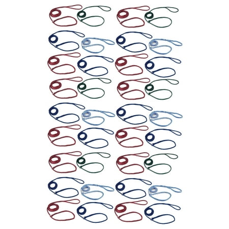 - Braided Poly Dog Control Slip Leads Assorted Color Vet Rescue Kennel Bulk Packs (36 Leads)