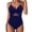 Blue#2, variant on Hollow Backless One Piece Swimsuits for Women Sleeveless Tummy Control Swimwear Slimming Bathing Suits