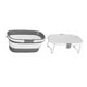 thumbnail image 1 of Cesta de picnic plegable con asas y tapa organizadora, recipiente plegable a prueba de fugas Gris blanco, 1 of 9