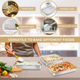 thumbnail image 2 of HLONK Baking Pan with Lid Set of 6  Stainless Steel Rectangular Bakeware Set for Cake Brownie Lasagna Casserole  Include 3 Pans & 3 Lids, 2 of 7