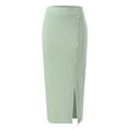 thumbnail image 5 of Gubotare Women Skirts Midi Length A Line Pleated Maxi Skirt Long Boho Gypsy Dance Skirts,Green M, 5 of 5