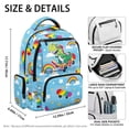 thumbnail image 5 of Pzuqiu Dragon Rainbow Kids Backpack 16 Inch Large Capacity School Bag Breathable Padded Shoulder Strap Bookbag for Boys Girls Ages 6-12 Lightweight Travel Daypack, 5 of 7