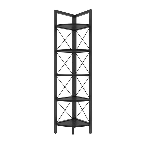 Decorotika Remo Corner Bookshelf - Bendire Black