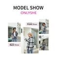 thumbnail image 6 of KISSMODA Women's Plaid Shirts Color Block Plaid Flannel Shacket Jacket Button Down Shirt Coat Tops, 6 of 6