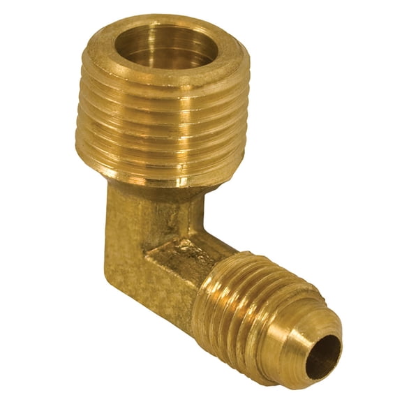 3/8" x 3/8" 90 Brass Flare x Male Elbow ,PartNo F40088 JonesStephens