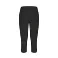thumbnail image 4 of Athletic Capri Leggings Women High Waisted Yoga Pants Pull on Petite Workout Gym Tights Black XL, 4 of 5