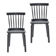 thumbnail image 5 of Hassch Set of 2 Dining Chairs, Modern Wood Side Chair, Kitchen Chair for Living Room, Black, 5 of 7