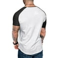thumbnail image 5 of SSAAVKUY Men's Muscle T-Shirt Pleated Raglan Sleeve Bodybuilding Gym Tee Short Sleeve Fashion Workout Shirts Hipster Shirt Black M, 5 of 6