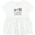 thumbnail image 3 of Inktastic My Grandpop Loves Me Elephant Girls Baby Dress, 3 of 5