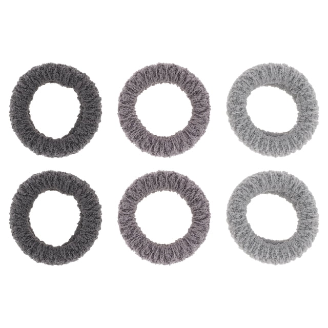 Cuerdas para el cabello de borde ancho engrosadas de 6 piezas de Unique Bargains para mujeres y niñas en gris y negro