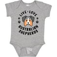 thumbnail image 3 of Inktastic Live Love Australian Shepherds Boys or Girls Baby Bodysuit, 3 of 5