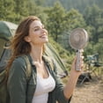 thumbnail image 6 of Zcvtbye Camping Fan with LED Display, 4-Speed Handheld & Desk Fan, 3000mAh Rechargeable Portable Fan, Foldable Small Fan for Outdoor Travel Office Desk, 6 of 10
