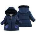 thumbnail image 2 of XBASW Baby Toddler Girls Hooded Coat Winter Fleece Jackets Warm Cotton Outerwear for Girls 1-5Y, 2 of 11