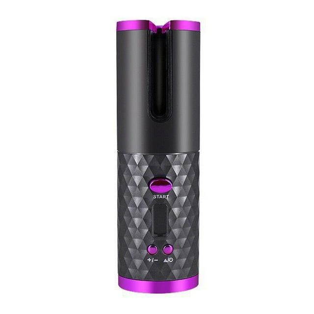 Rizador automático, automático inalámbrico, varita rizadora giratoria de cerámica recargable portátil, ondas de playa inalámbricas, plancha de calentamiento rápido para peinar el cabello Jormftte CPB-US-HPP6-3