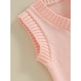 thumbnail image 6 of Bagilaanoe Toddler Baby Boy Girl Sweater Vest 6M 12M 18M 24M 3T 4T 5T Kids Lightweight Sleeveless V Neck Solid Color Pullover Knitted Tank Tops, 6 of 9