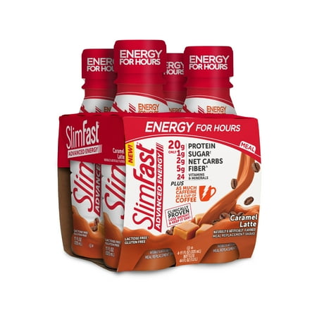 SlimFast Advanced Energy Caramel Latte 4pk