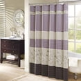 thumbnail image 2 of Cortina de ducha de tela de flora serena, cortinas de ducha de transición bordadas para el baño, 72 x 72, morado Madison Park Ver descripción, 2 of 2