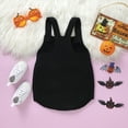 thumbnail image 5 of Weebloom Baby Girl Halloween Rompers Strap Outfits Sleeveless Pumpkin Knitted Sweater Bodysuit Jumpsuit Lovely Outfits 3-6 Months, 5 of 9