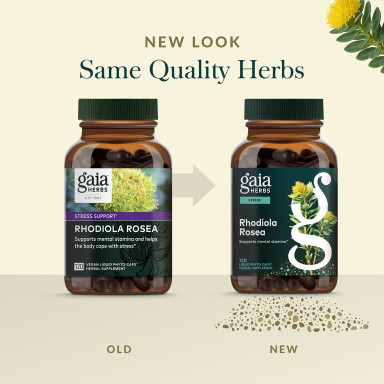 Gaia Herbs Rhodiola Rosea Root Extract - Stress Support Supplement