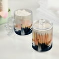 thumbnail image 2 of Yayeee 4 Pack Qtip Holder Dispenser for Bathroom with Lid Cotton Swab Canister, Abstract Landscape, 2 of 6