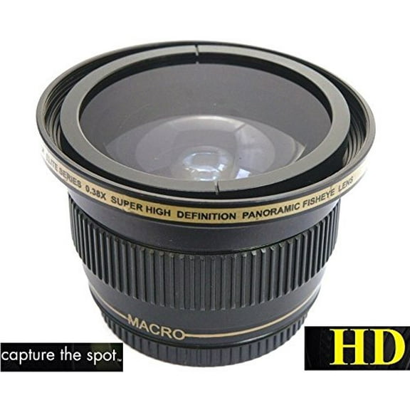 Super Wide HD Panoramic Fisheye Lens For Canon XC10 XC15 XF400 XF405 Vixia GX10