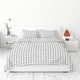 thumbnail image 1 of Juego de Fundas para Duvet Koala Estampada Microfibra Ultra suave Individual Cuadros Gris Rebeca, 1 of 4