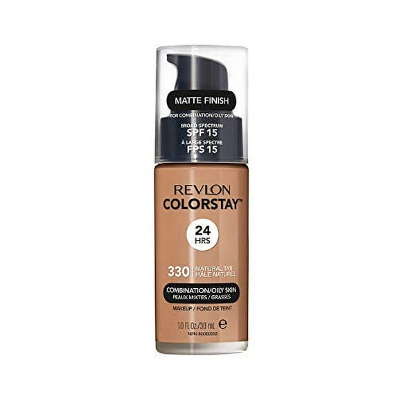 Revlon ColorStay Liquid Foundation Makeup Combination/Oily Longwear Medium-Full with Matte Finish, Natural (330), oz