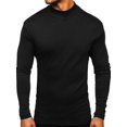 thumbnail image 1 of CNKOO T-Shirt à Col Roulé pour Hommes Pull à Manches Longues Basic Design Undershirt Stretch Léger Haut, 1 of 5