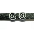 thumbnail image 6 of EOEMY 10 Silver Tone Alloy At Symbol "@" Slide Charms Beads Fit 8mm Wristband​S, 6 of 9
