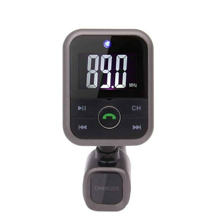 Fm Transmitter Mp3 Car Car Charger Bluetooth Car Kit Handsfree Set MP3 Player FM Transmitter USB Support SD Card U disk with Remote Control - BT67- BLACK ()