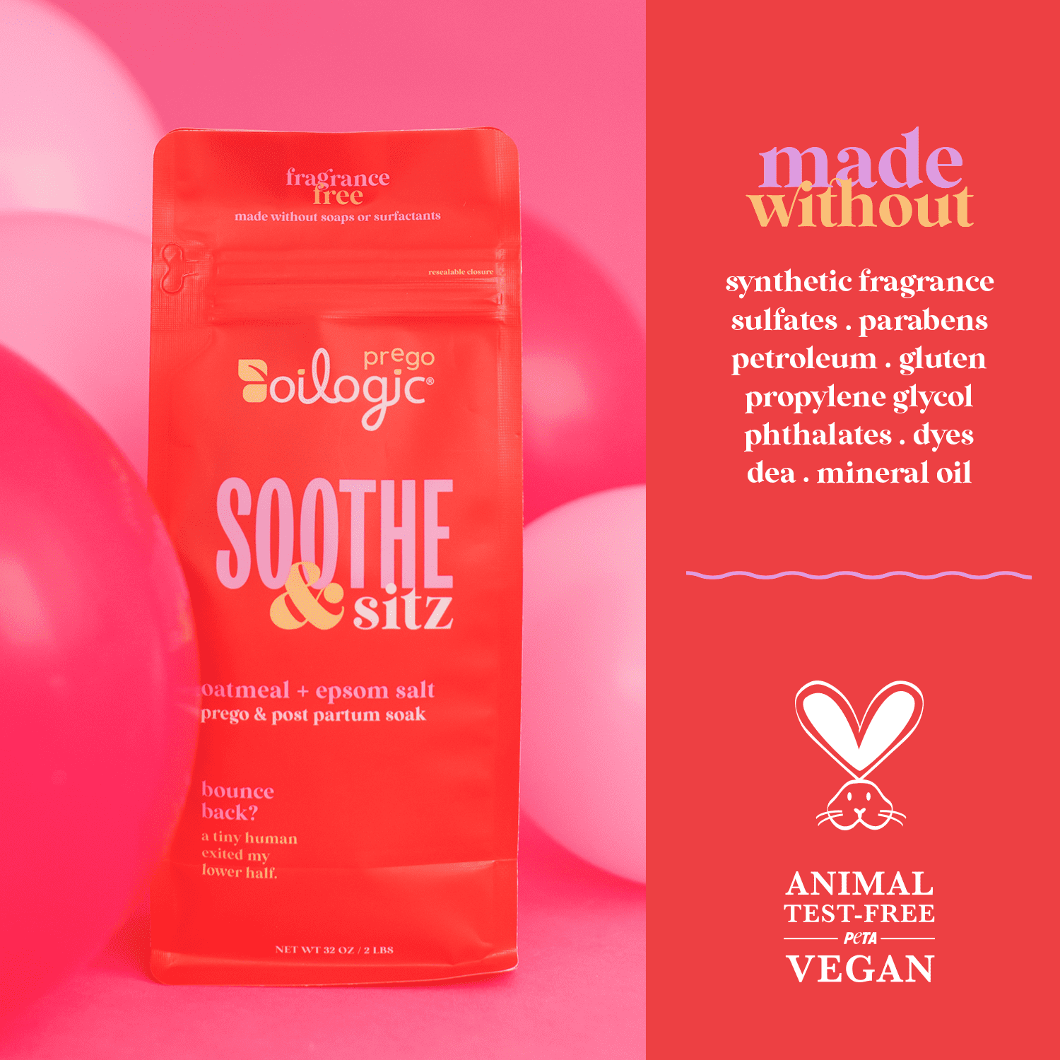 Soothe & Sitz Oatmeal + Epsom Salt Pregnancy and Postpartum Soak