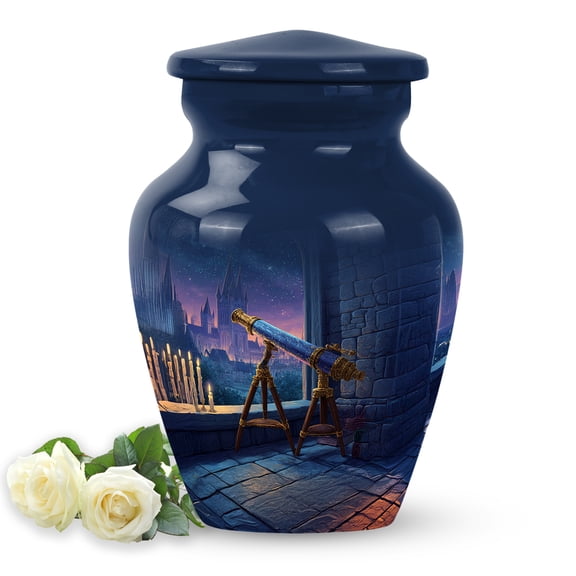 SABURIAL Telescope Urn - Small Elegant Keepsake Urns for Human Ashes - Handmade Memorial Mini Urn for Female Ash - Decorative Funeral Urns for Mom & Dad Ash - 3 Inch - Pack of 1
