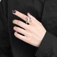 thumbnail image 3 of Bangcool Finger Ring Spiral Chic All Match Rotatable Bead Midi Band Ring Fidget Ring, 3 of 10