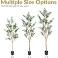 thumbnail image 4 of Fake Olive Tree - 6ft Tall Faux Olive Tree with Pot - Indoor Artificial Plant with Black Weighted Base and Silk Leaves, 4 of 8