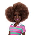 thumbnail image 4 of Barbie Fashionistas Doll #247 with Pink and Green Striped Dress, Curly Black Hair, 4 of 7