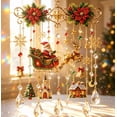 thumbnail image 6 of 2026 Christmas Blessing Stained Glass Crystal Suncatcher, Poinsettia Snowflake Bell Holiday Hanging Ornament for Home & Porch Display, 6 of 6