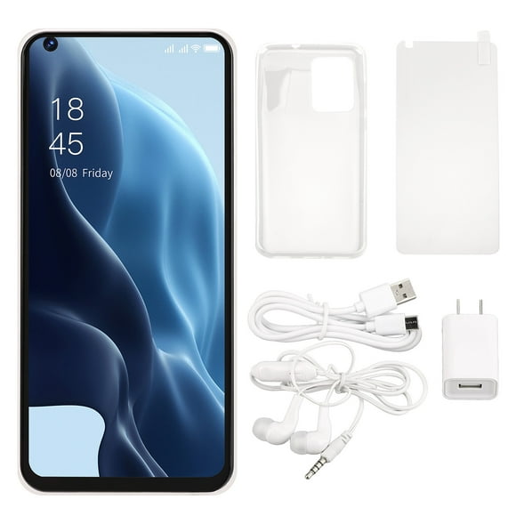 6.82 Inch HD IPS Perforated Screen Smartphone 4GB 64GB Dual Sim Face Unlock Cell Phone for Android 11 100?240V