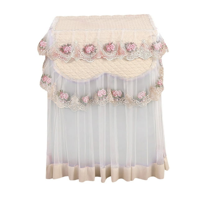 Lace Ruffle Floral Washing Machine Dust Cover Protection Front Durable Soft Home