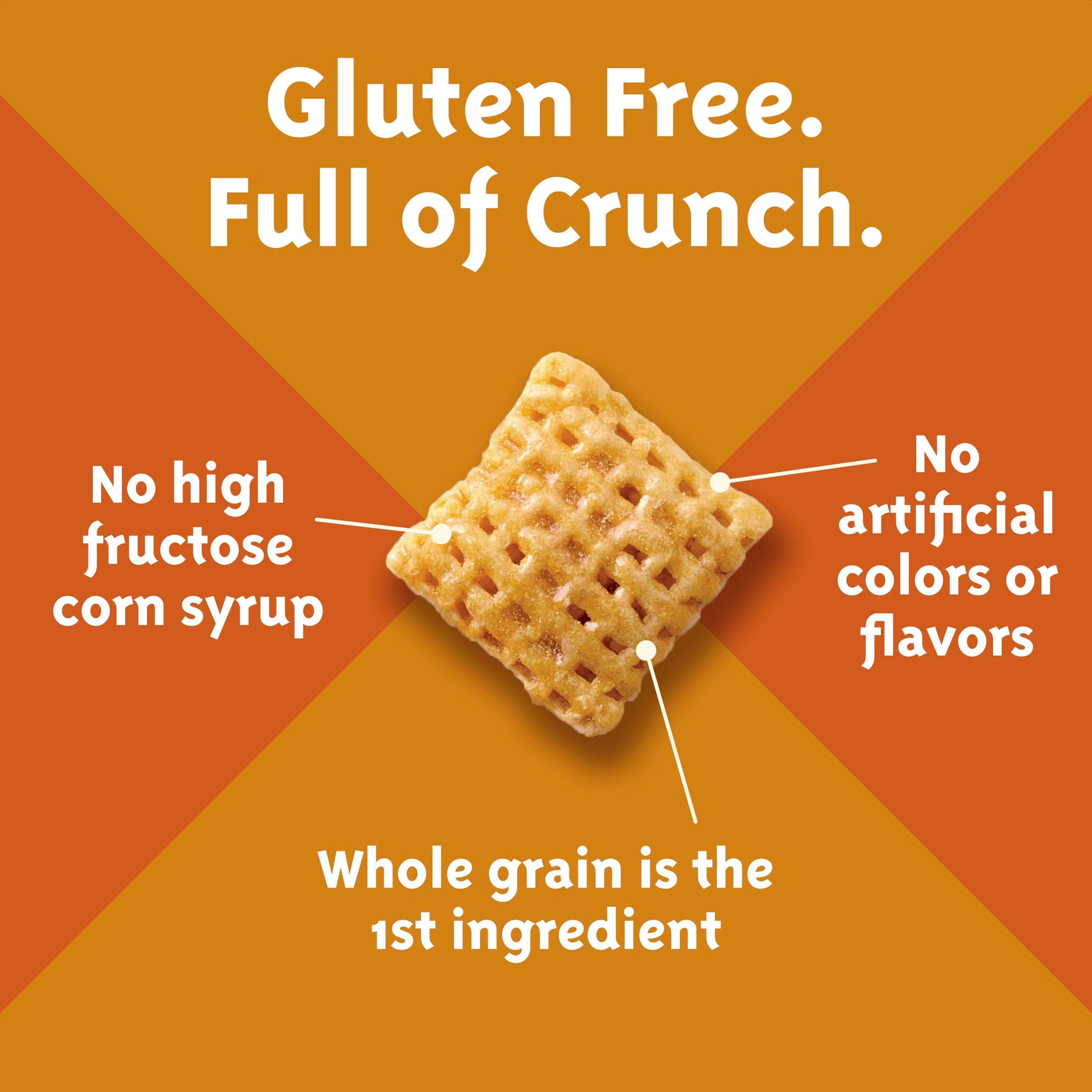 (5 pack) Honey Nut Chex Cereal, Gluten Free Breakfast Cereal, Family Size, 19.6 oz